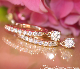 Brillanten Ohrringe "Swinging Diamonds" Brillanten Ohrringe "Swinging Diamonds"