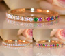 Wandelbarer Brillanten Memory Ring mit Multicolor Saphiren #1