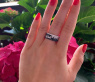 Wandelbarer Memory Ring mit weißen und schwarzen Diamanten #7