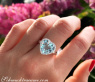 Graziler Aquamarin Herz Ring mit Diamanten #7