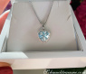 Graziler Aquamarin Herz Anhänger mit Diamanten #6