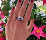 Extravaganter Gürtel Ring mit schwarzen Diamanten #4