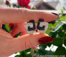 Extravagante Gürtel Ohrstecker mit schwarzen Diamanten #5
