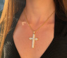 Edler Brillanten Kreuz in Kreuz Anhänger in Gelbgold 750 #7