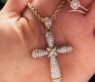 Edler Brillanten Kreuz Anhänger in Gelbgold #3