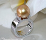 Massiver goldene Südseeperle Ring #3