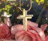 Ausgefallener Brillanten Kreuz Anhänger „Duett“ in Gelbgold 750 #10