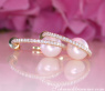 Feminine Brillanten Creolen mit Süßwasser Perlen #6
