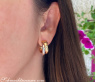 Gold pur: Verschlungene Gold Creolen "Tricolor" #3