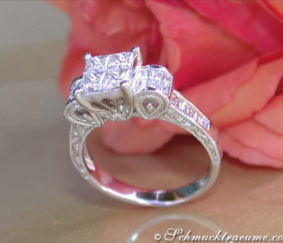 Bezaubernder Diamanten Ring im Art Déco Stil Bezaubernder Diamanten Ring im Art Déco Stil