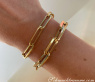 Gold Pur: Edles Paperclip Armband in Gelbgold 585 #11
