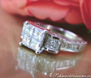 Bezaubernder Diamanten Ring im Art Déco Stil Bezaubernder Diamanten Ring im Art Déco Stil