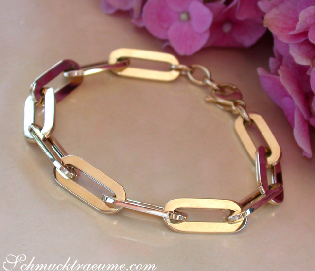 Gold Pur: Stattliches Paperclip Armband in Gelbgold 585 #1 Gold Pur: Stattliches Paperclip Armband in Gelbgold 585 #1