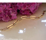 Gold Pur: Stattliches Paperclip Armband in Gelbgold 585 #9