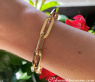 Gold Pur: Stattliches Paperclip Armband in Gelbgold 585 #5