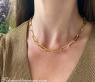 Gold Pur: Auffallende Paperclip Halskette / Collier in Gelbgold 585 #1