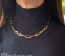 Gold Pur: Auffallende Paperclip Halskette / Collier in Gelbgold 585 #4