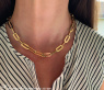 Gold Pur: Extra stattliche Paperclip Halskette / Collier in Gelbgold 585 #1