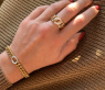 Bildschönes Panzer Armband mit Brillanten in Gelbgold 750 #6