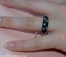 Eleganter Diamantring mit schwarzen Diamanten im Tupfen Design #4