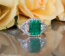 Luxuriöser Ring mit kolumbianischem Smaragd und Diamant Herzen (Muzo) #4