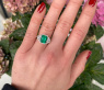 Luxuriöser Ring mit kolumbianischem Smaragd und Diamant Herzen (Muzo) #6