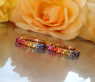 Herrliche Regenbogen Saphir Ohrringe / Creolen #9