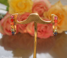 Herrliche Regenbogen Saphir Ohrringe / Creolen #11