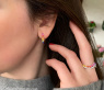 Herrliche Regenbogen Saphir Ohrringe / Creolen #8