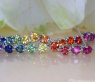 Herrliche Regenbogen Saphir Ohrgehänge „Riviere“ #7