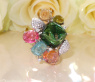 Spektakulärer Multicolor Turmalin Ring mit Brillanten (Unikat) #5