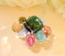 Spektakulärer Multicolor Turmalin Ring mit Brillanten (Unikat) #7