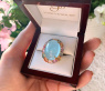 Opulenter Milky Aquamarin Ring mit Multicolor Saphiren #11
