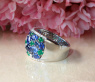 Fabelhafter Saphir Ring mit Smaragden und Brillanten #11