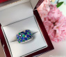 Fabelhafter Saphir Ring mit Smaragden und Brillanten #9