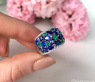 Fabelhafter Saphir Ring mit Smaragden und Brillanten #8