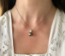 Eleganter Tahitiperle Anhänger mit Baguette Diamanten #7