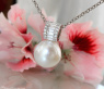 Exquisiter Süßwasserperle Anhänger mit Baguette Diamanten #7