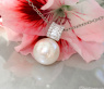 Exquisiter Süßwasserperle Anhänger mit Baguette Diamanten #8