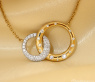 Wunderschöne Brillanten Kreis Halskette „Golden Circle“ #10
