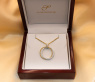 Eleganter Brillanten Kreis Anhänger in Gelb- & Weißgold 750 #10