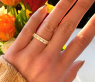Bildschöner Brillanten Band Ring mit Baguette Diamanten #7