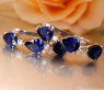 Elegante Saphir Tropfen Ohrringe mit Brillanten #10