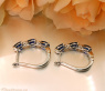 Elegante Saphir Tropfen Ohrringe mit Brillanten #12