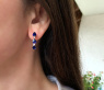 Elegante Saphir Tropfen Ohrringe mit Brillanten #7