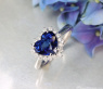 Exzellenter Saphir Herz Ring mit Brillanten #2