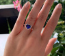 Exzellenter Saphir Herz Ring mit Brillanten #10