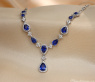 Ausgesuchtes Saphir Collier mit Brillanten #7