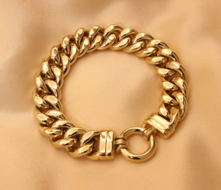 Gold Pur: Spektakuläres Panzer Armband (60 Gramm GG585 15 mm) Gold Pur: Spektakuläres Panzer Armband (60 Gramm GG585 15 mm)