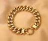 Gold Pur: Spektakuläres Panzer Armband (60 Gramm GG585 15 mm) #1